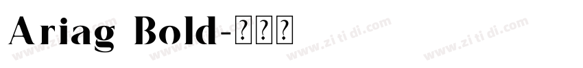 Ariag Bold字体转换